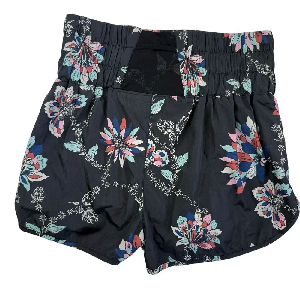Free People Movement The Way Home Running Shorts Women Large Floral Athleisure